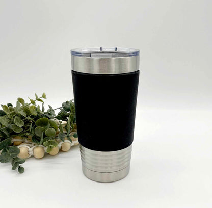 Leather Wrapped Engravable Tumbler 20oz Car Tumbler