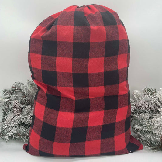 Full Plaid Santa Sack