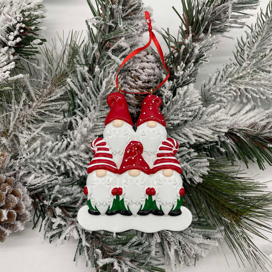 Gnome Family - Polyresin Christmas Ornaments