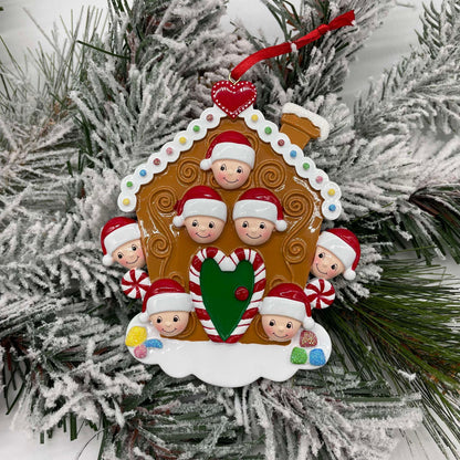 Gingerbread Family - Polyresin Christmas Ornaments