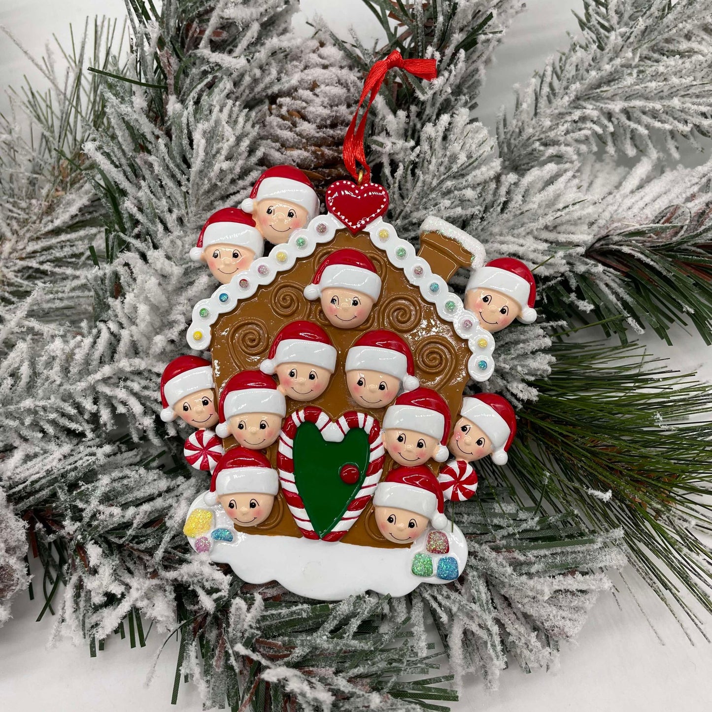 Gingerbread Family - Polyresin Christmas Ornaments