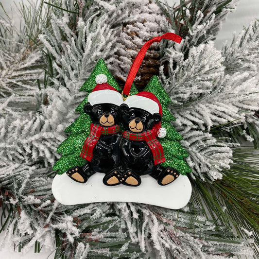 Bear Family - Polyresin Christmas Ornaments