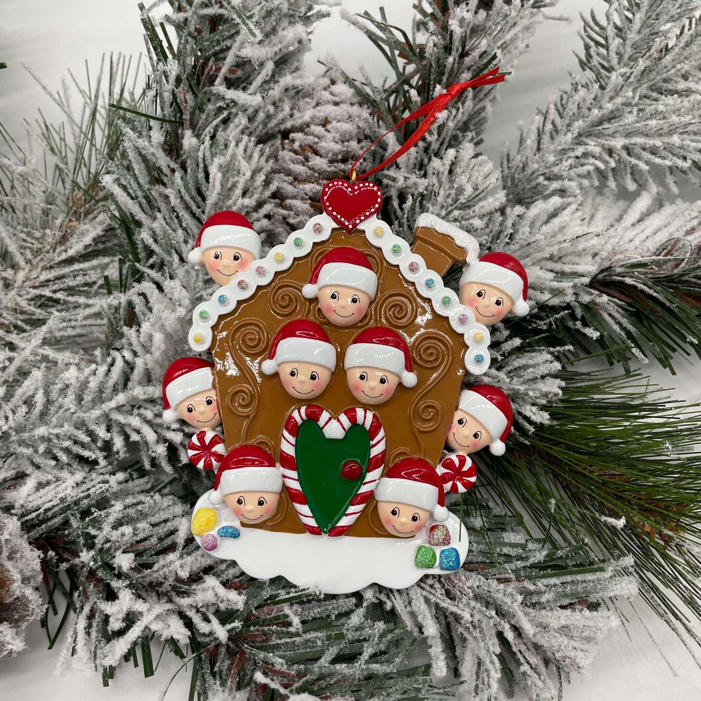 Gingerbread Family - Polyresin Christmas Ornaments