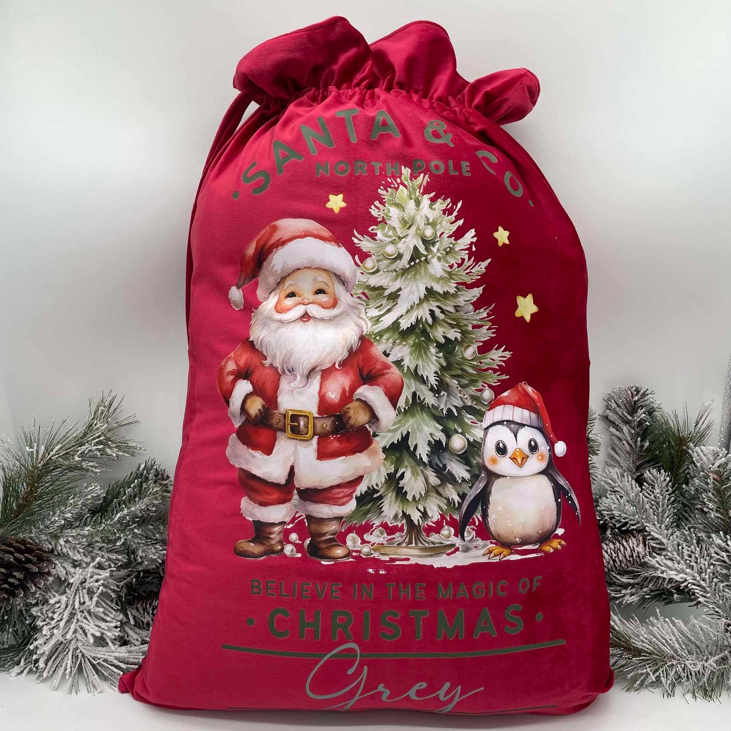 Velvet Santa Sack