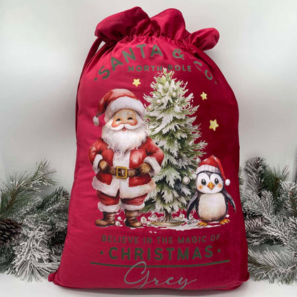 Custom Name Velvet Santa Sack BUY-IN