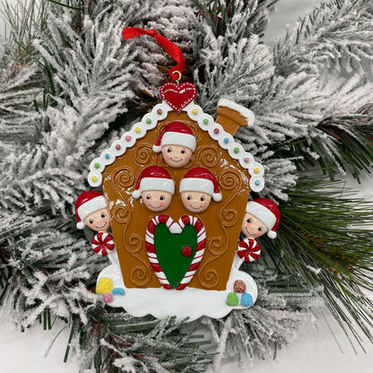 Gingerbread Family - Polyresin Christmas Ornaments