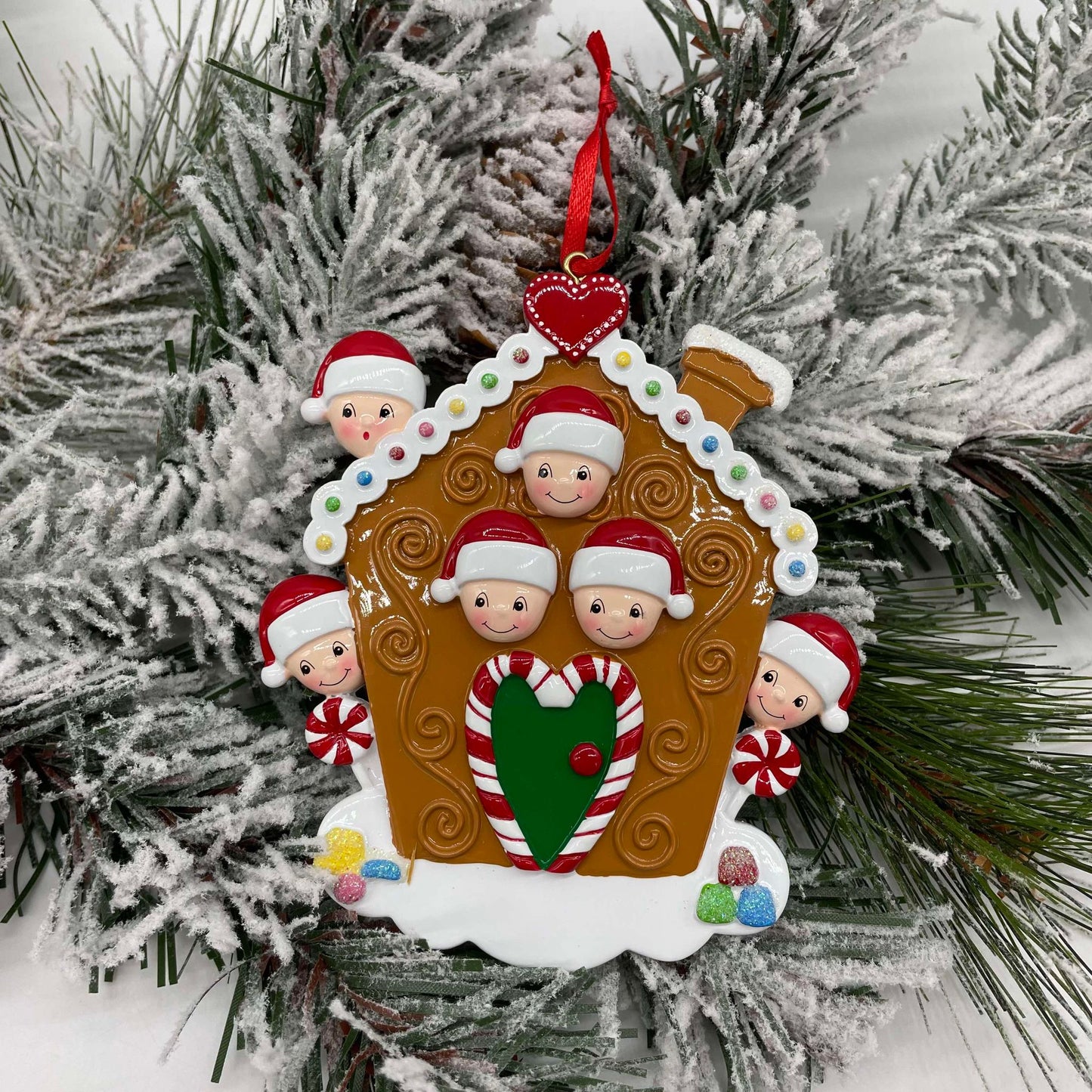 Gingerbread Family - Polyresin Christmas Ornaments