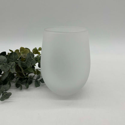 Frosted Wine Glass