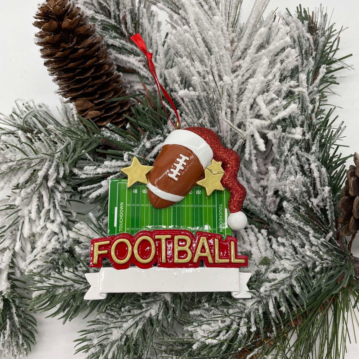 Football - Polyresin Christmas Ornaments