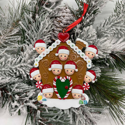 Gingerbread Family - Polyresin Christmas Ornaments