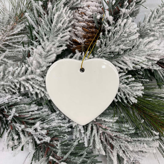 Heart Ceramic Ornament for Sublimation