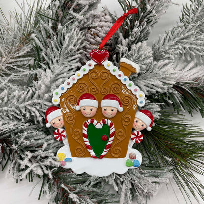 Gingerbread Family - Polyresin Christmas Ornaments