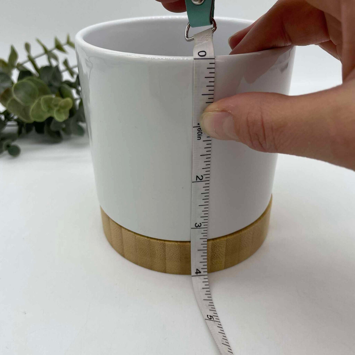 Flower Pot with Bamboo Base for Sublimation