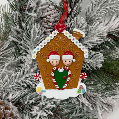 Gingerbread Family - Polyresin Christmas Ornaments