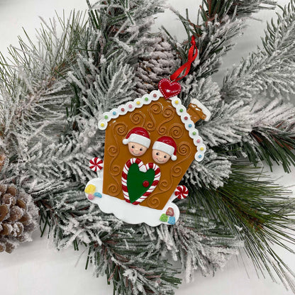 Gingerbread Family - Polyresin Christmas Ornaments