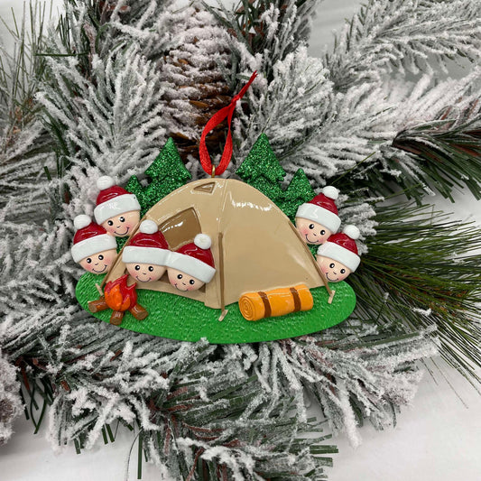 Camping Family - Polyresin Christmas Ornaments