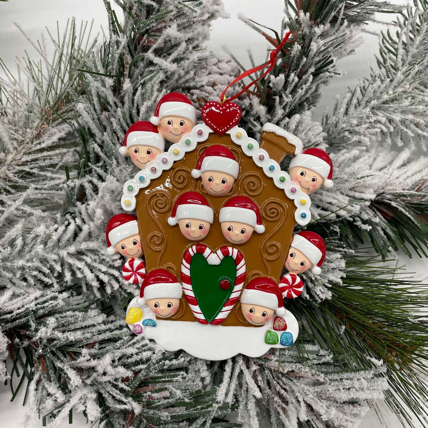 Gingerbread Family - Polyresin Christmas Ornaments