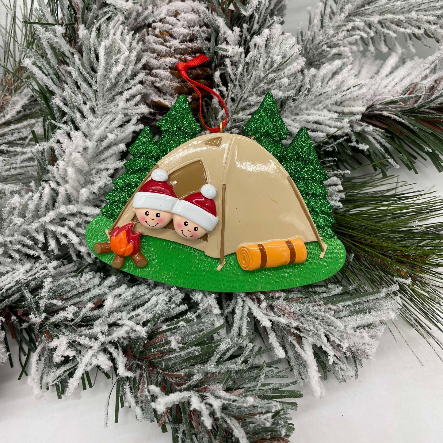 Camping Family - Polyresin Christmas Ornaments