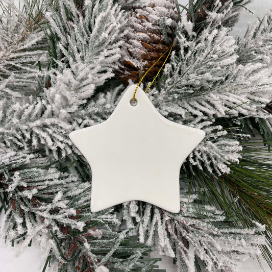 Star Ceramic Ornament for Sublimation