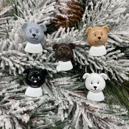 Additional Dog Heads - Polyresin Christmas Ornaments