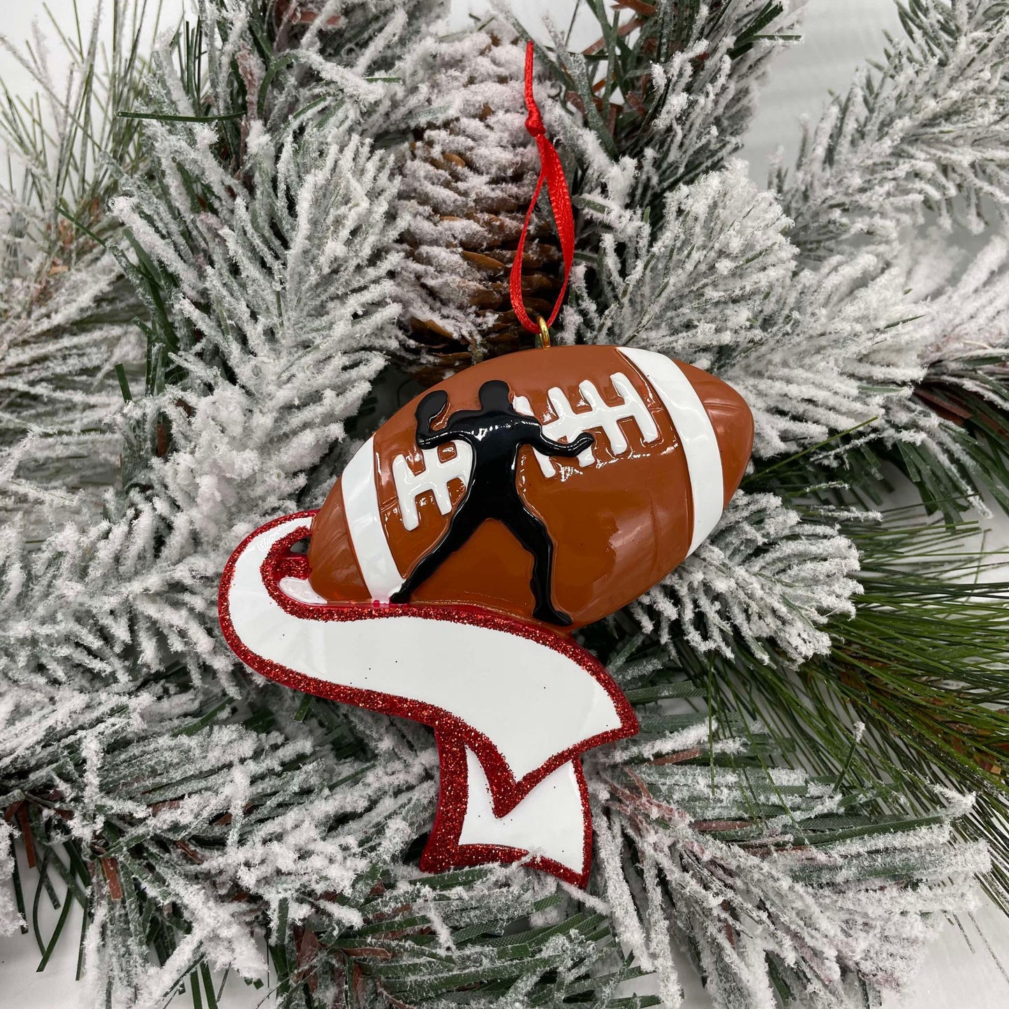 Football - Polyresin Christmas Ornaments