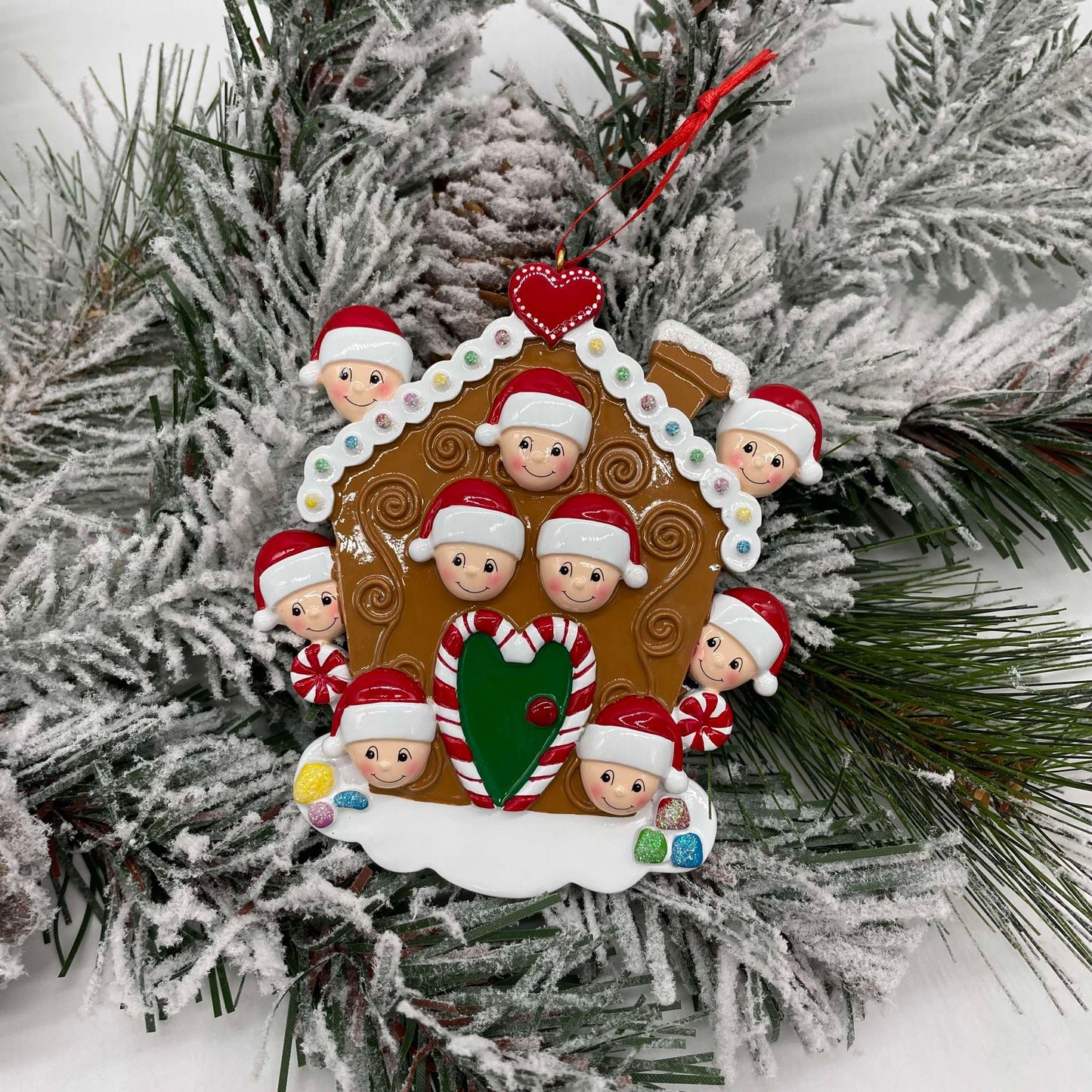 Gingerbread Family - Polyresin Christmas Ornaments