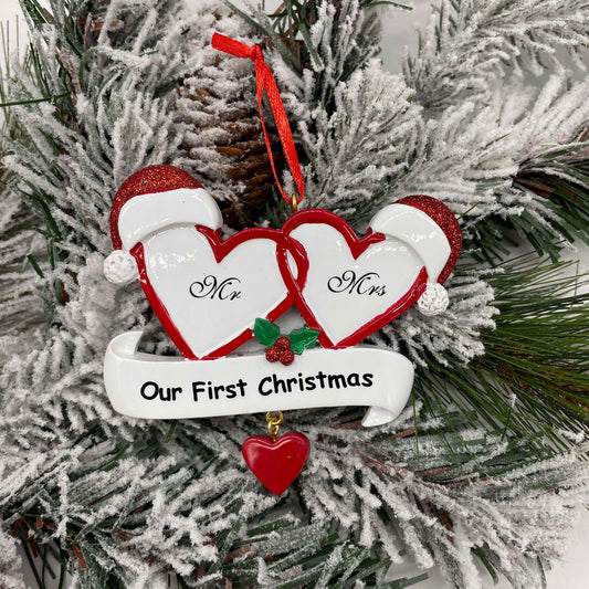 Our First Christmas Mr & Mrs - Polyresin Christmas Ornaments