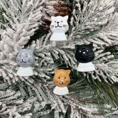 Additional Cat Heads - Polyresin Christmas Ornaments