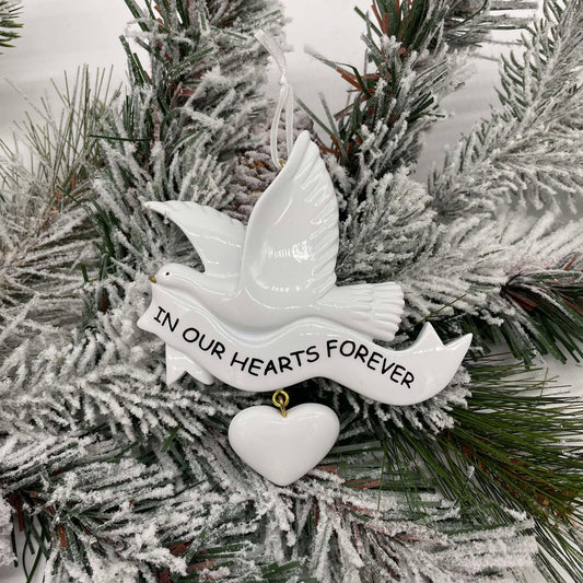 Memorial Dove - Polyresin Christmas Ornaments