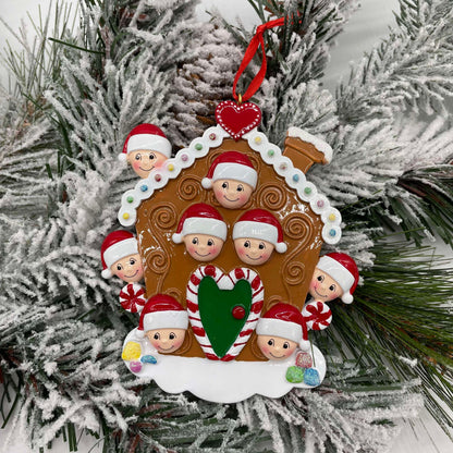 Gingerbread Family - Polyresin Christmas Ornaments