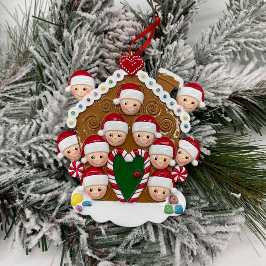 Gingerbread Family - Polyresin Christmas Ornaments