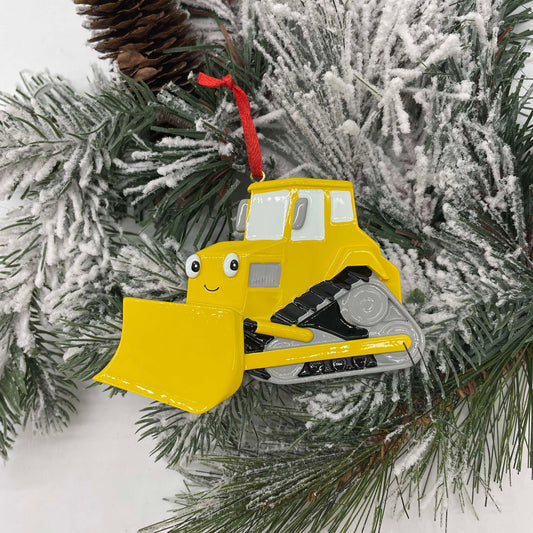 Bulldozer - Polyresin Christmas Ornaments