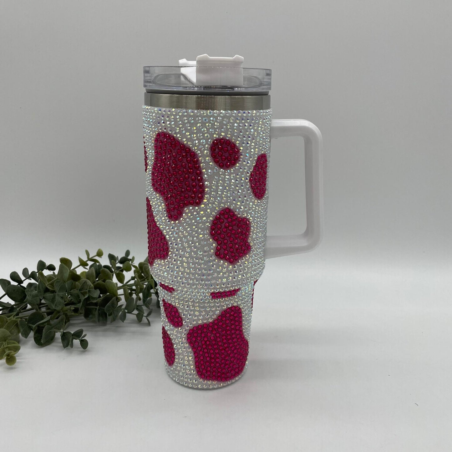 Rhinestone COW PRINT 40oz Tumbler