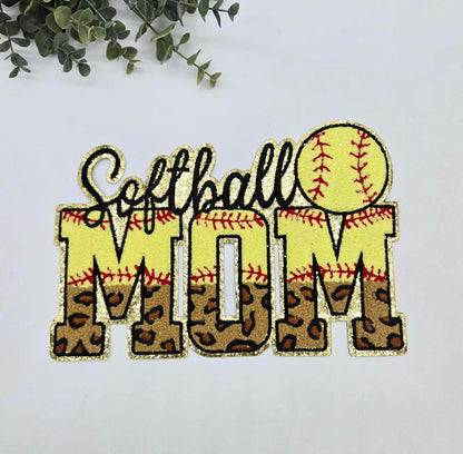 Softball Mom Chenille Patch