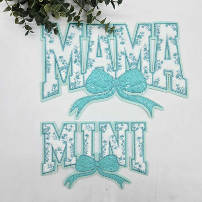 Mama Mini Bow Chenille Patch