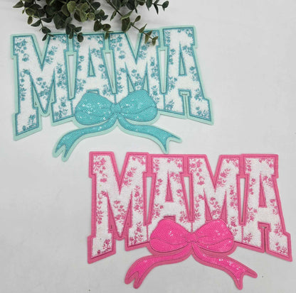 Mama Mini Bow Chenille Patch