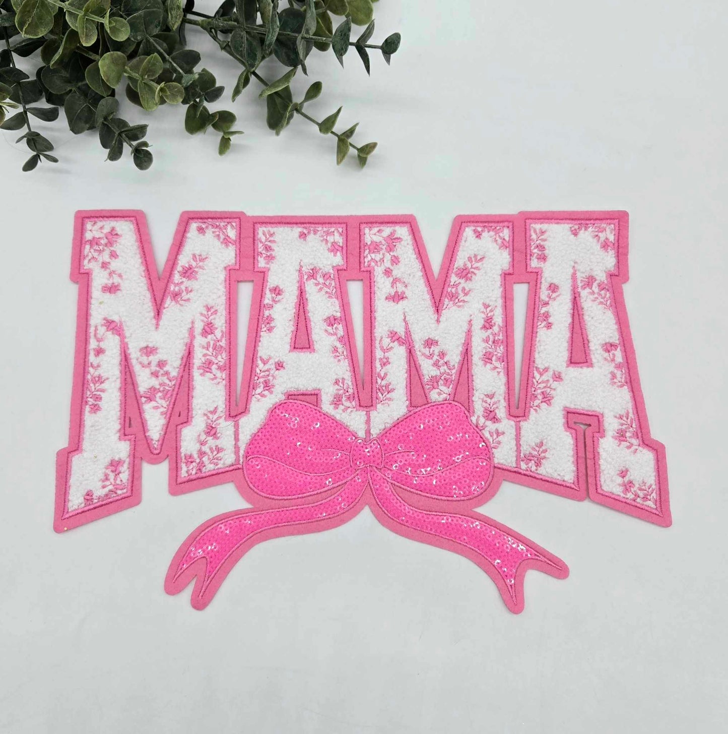 Mama Mini Bow Chenille Patch