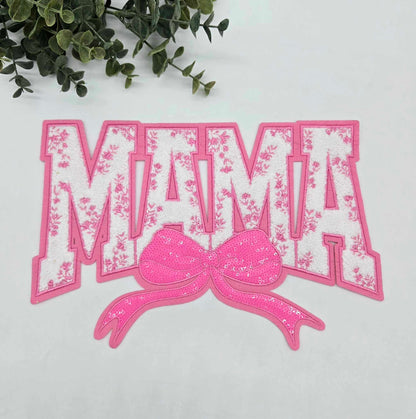 Mama Mini Bow Chenille Patch