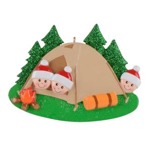 Camping Family - Polyresin Christmas Ornaments