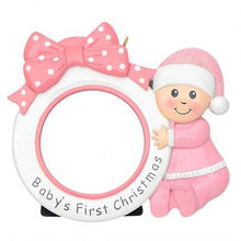 Load image into Gallery viewer, Babies 1st Christmas Frame - Polyresin Christmas Ornaments
