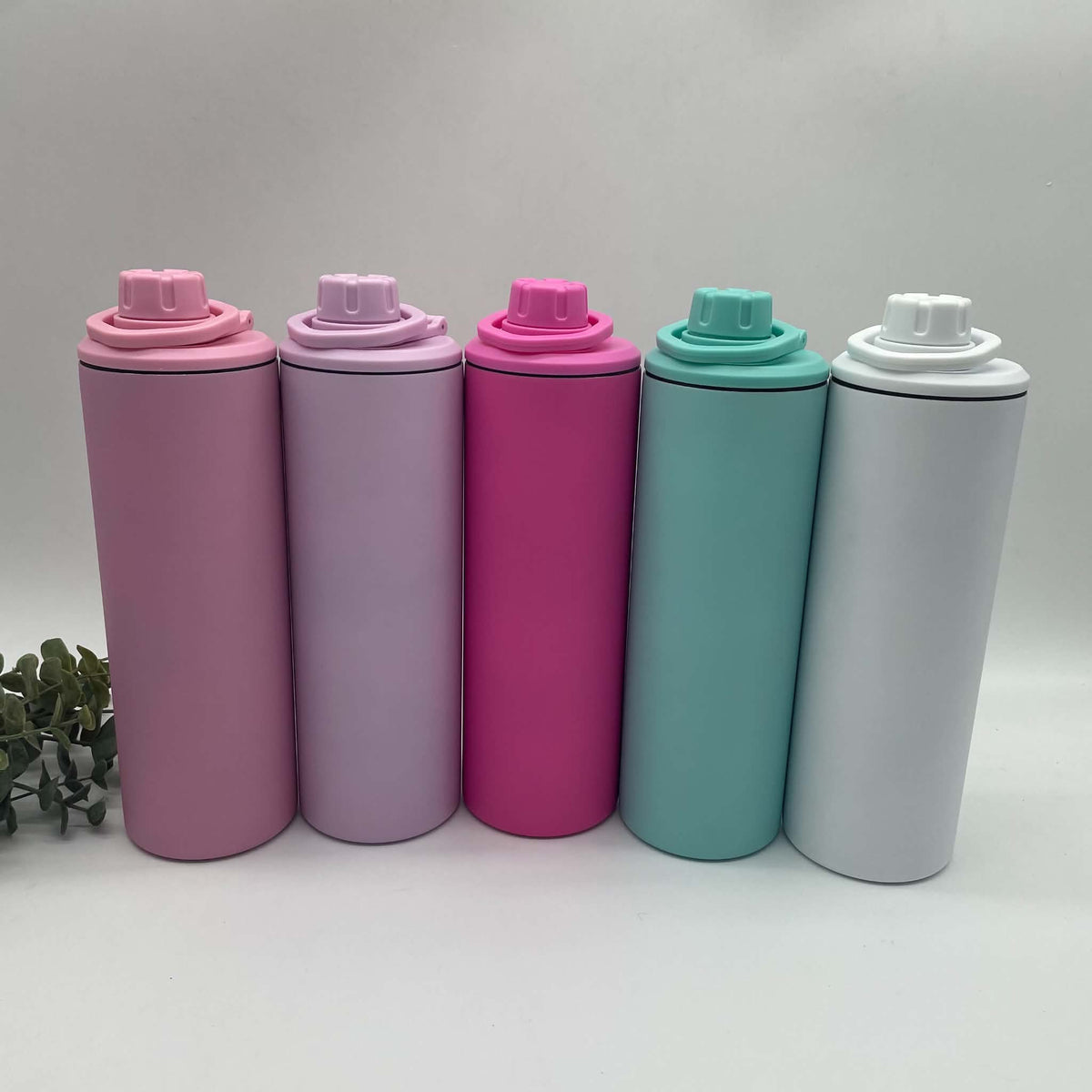20oz Coloured Dual Lid Sublimation Water Bottles