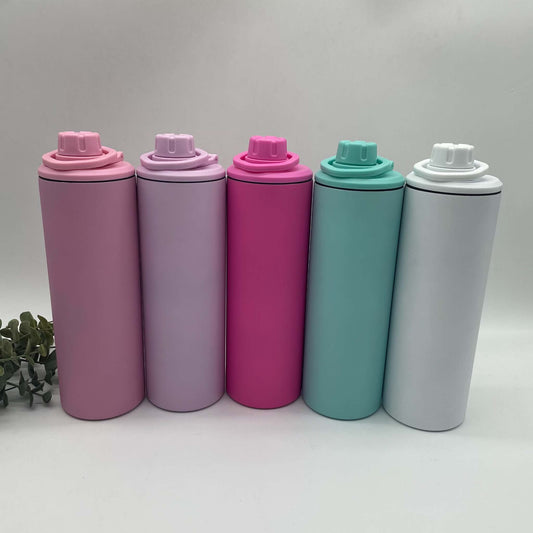 20oz Coloured Dual Lid Sublimation Water Bottles