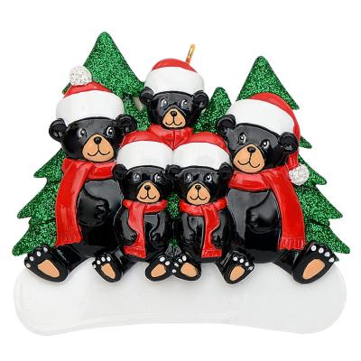 Bear Family - Polyresin Christmas Ornaments