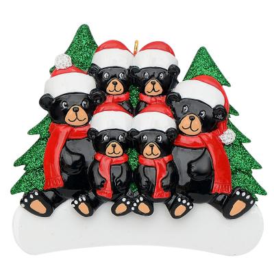 Bear Family - Polyresin Christmas Ornaments