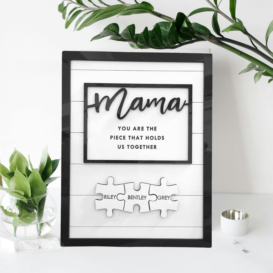 Mothers Day Puzzle Piece Frame