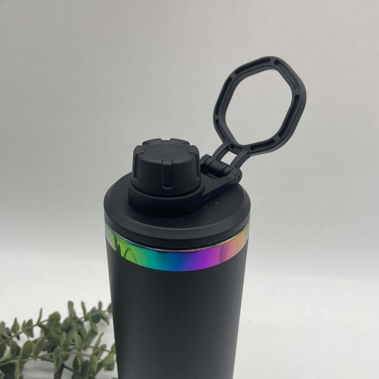 20oz Dual Lid Rainbow Plated Water Bottles