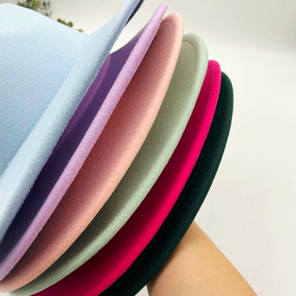 Flat Wide Brim Fedora Style Hat - IN STOCK