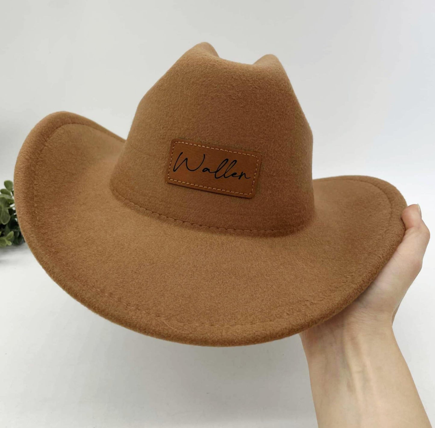 Custom Cowboy Hat with Embroidered Patch