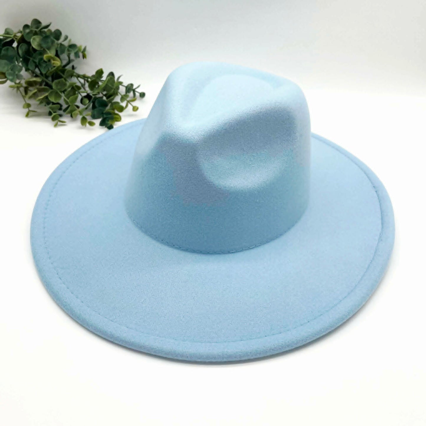 Flat Wide Brim Fedora Style Hat - IN STOCK