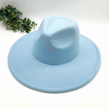 Flat Wide Brim Fedora Style Hat - IN STOCK